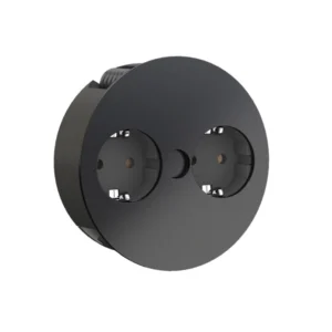 Pistorasiayksikkö TWIST mattamusta